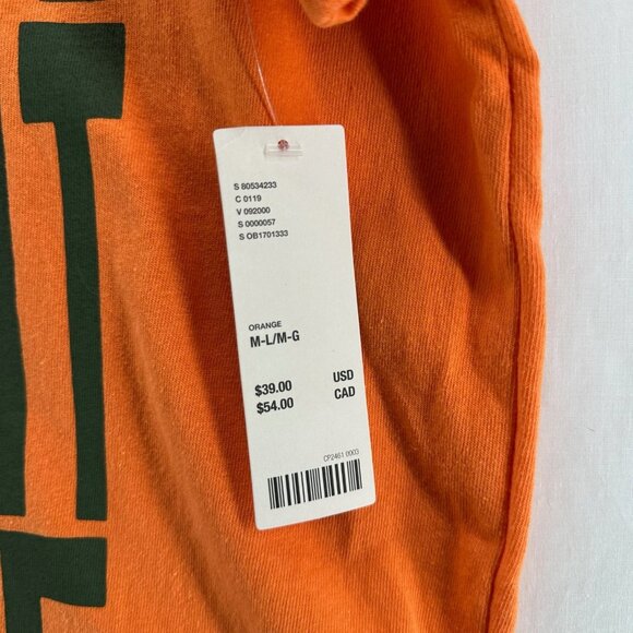 Urban Outfitters Sorry I’m Late Oversized T-Shirt Womens M Short Sleeve Orange - Picture 11 of 15